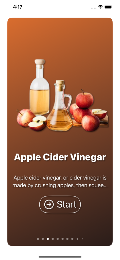 Ein Bildschirm aus der App Mittel gegen Scheidenpilz, der Apfelessig als natürliches Hausmittel beschreibt.