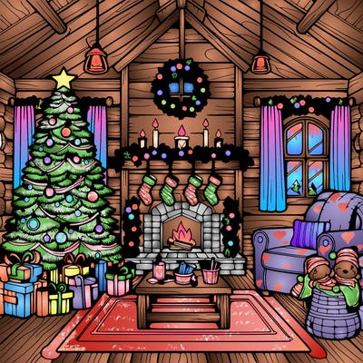 christmas house interior