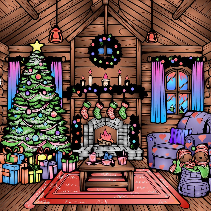 christmas house interior