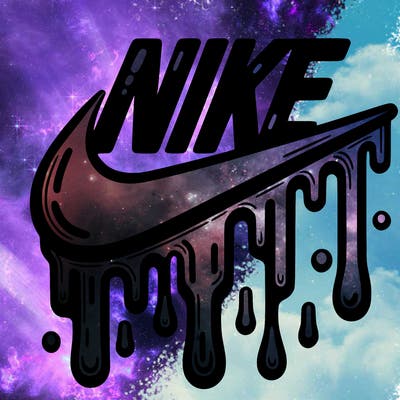 dripping nike logo