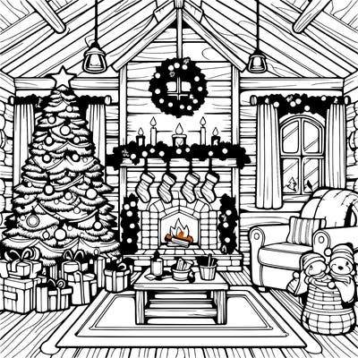 christmas house interior