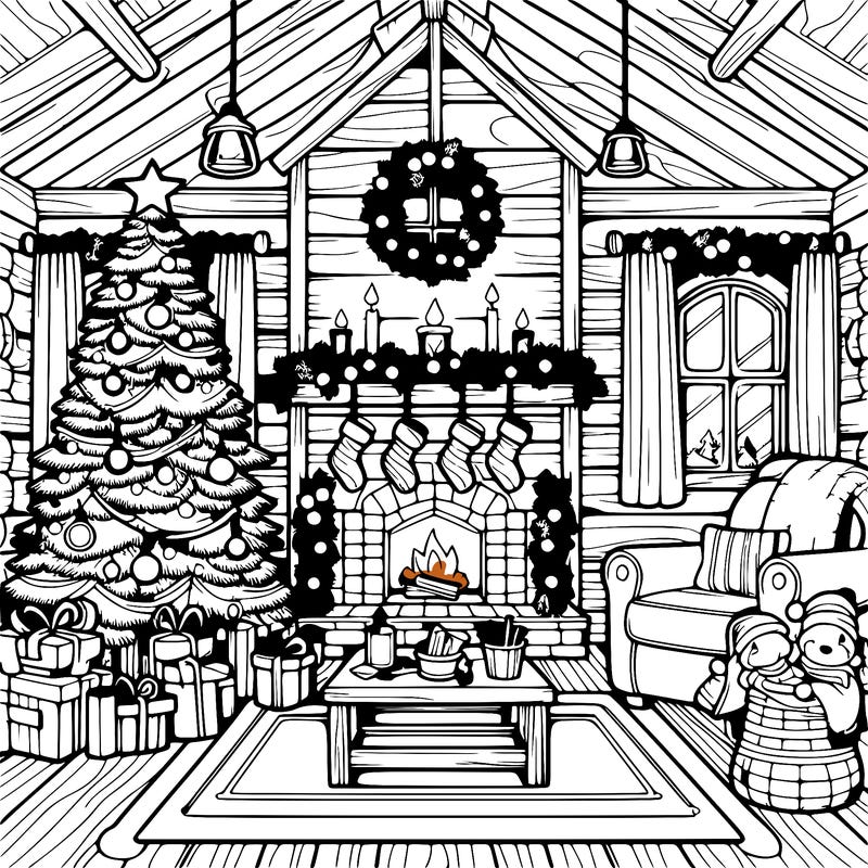 christmas house interior
