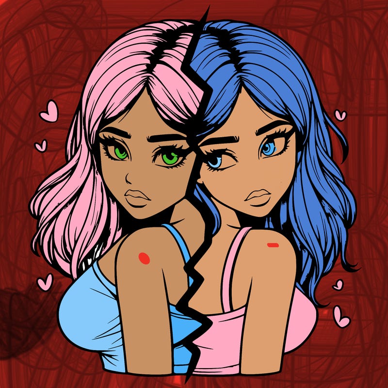 realistic girl split