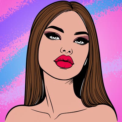 realistic woman with full lips