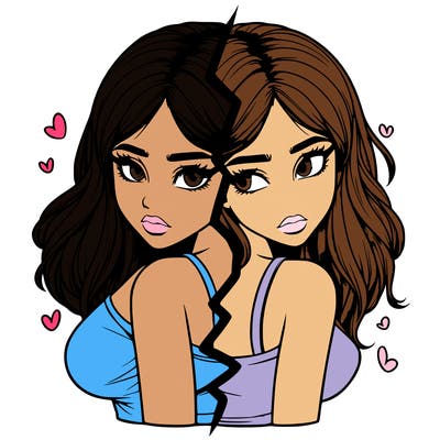 realistic girl split