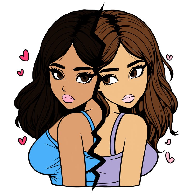 realistic girl split