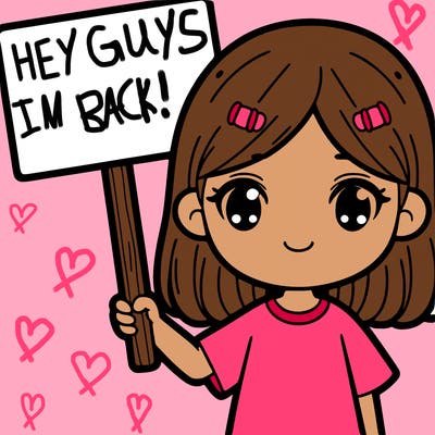 girl holding up a sign