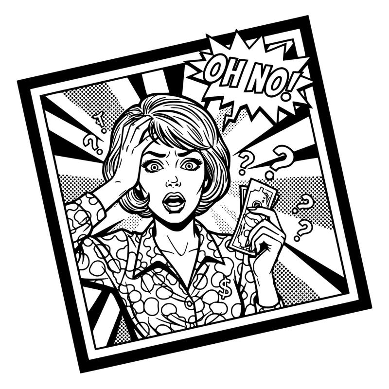 a girl with inattentive adhd stressing about money