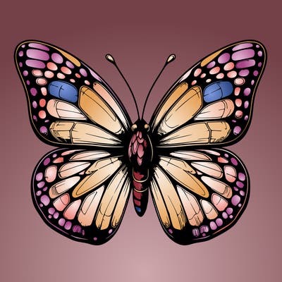 butter fly realistic