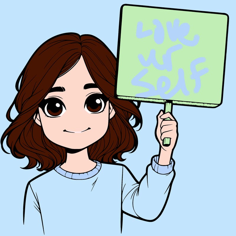 realistic girl holding up a sign