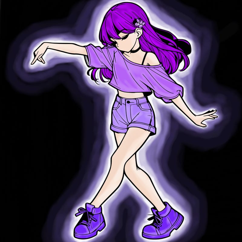 realistic girl danceing