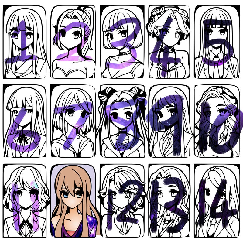 girls that look diffrent anime