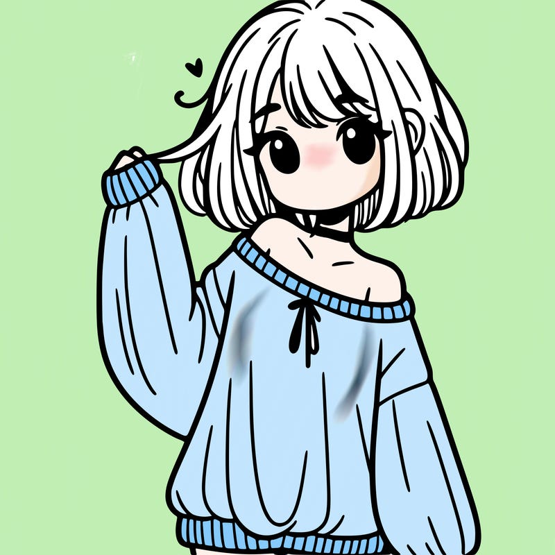 girl in baggy sweater hanging off her shoulder