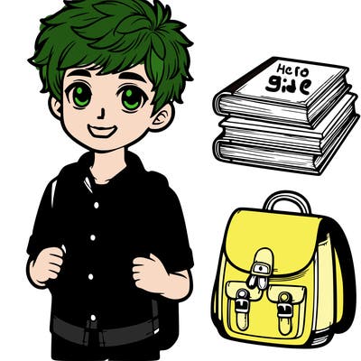 boy with book bag