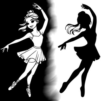 realistic girl dancer
