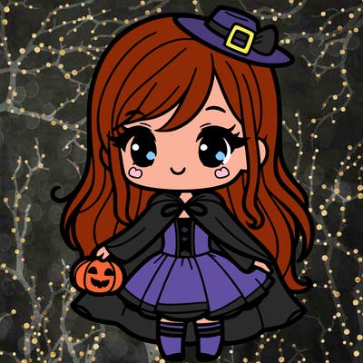 a girl in a halloween costume