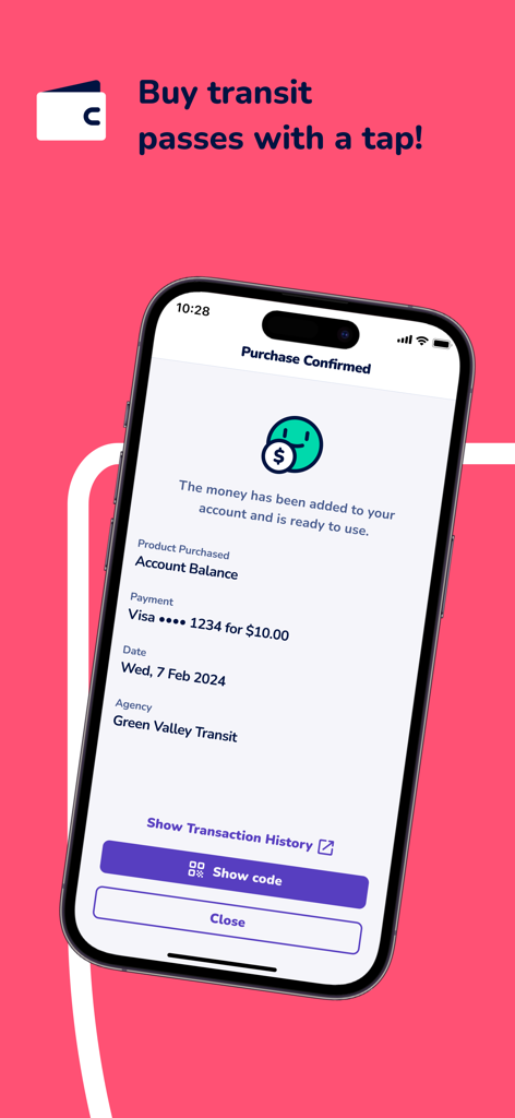 Umo Mobility - Schermata di conferma dell'acquisto dell'app Umo Mobility che mostra una transazione riuscita per l'abbonamento ai trasporti