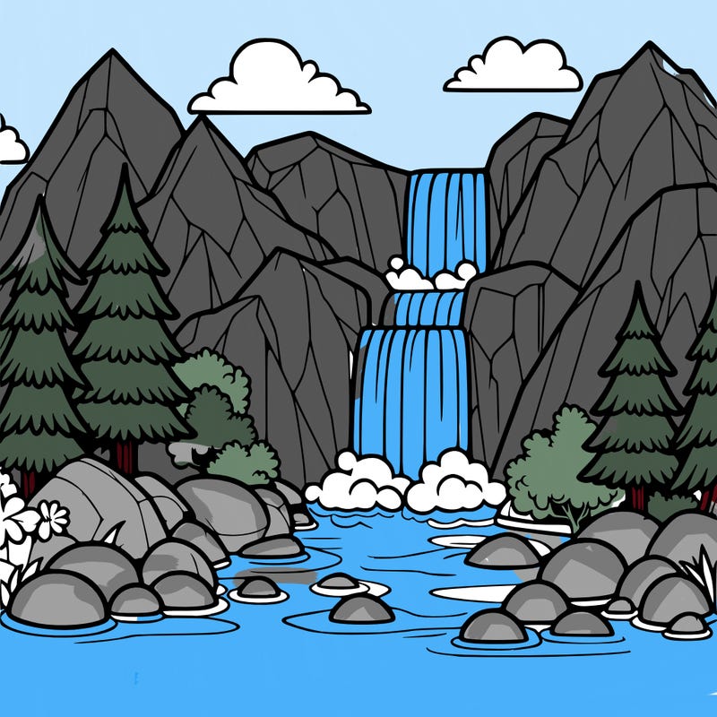 waterfall in mountain