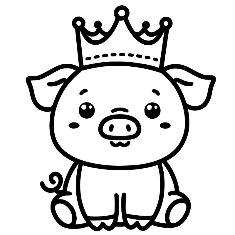 pig with a crown