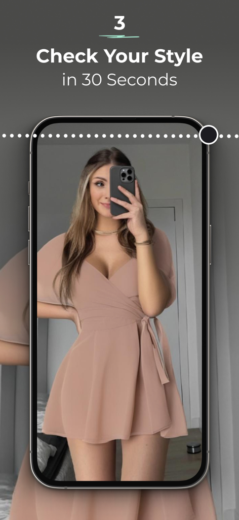 AI Clothes Try-On: DressTry - Comprobación de estilo virtual de un vestido rosa utilizando la aplicación de ropa con IA DressTry