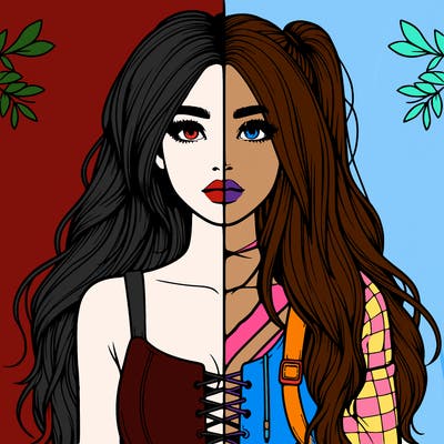 realistic girl split