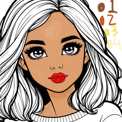 realistic girl whith cute eyes