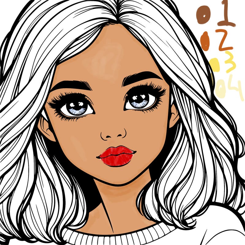 realistic girl whith cute eyes