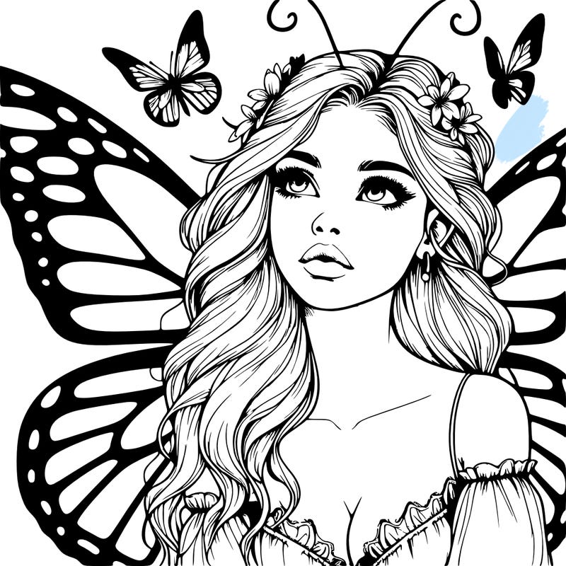 butterfly fairy realistic girl