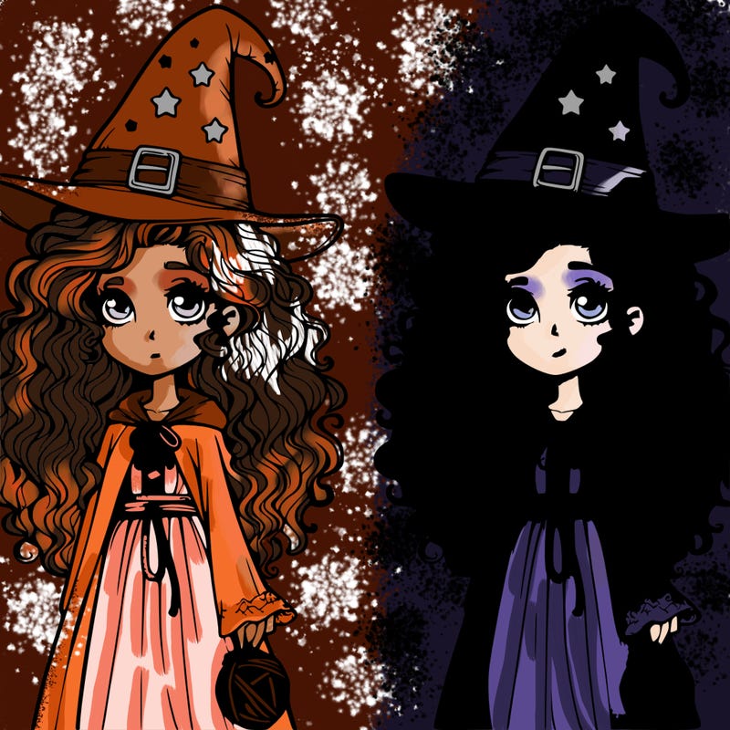 realistic wizard girl with curly hair