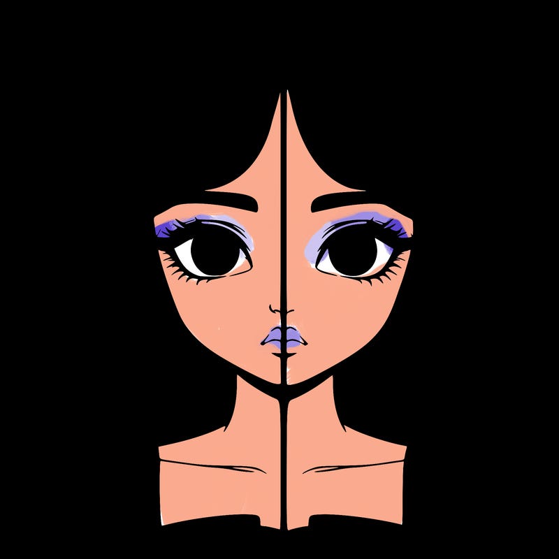 realistic girl split