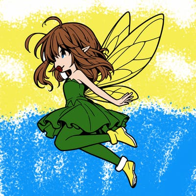 manga fairy flying