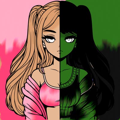 realistic girl split