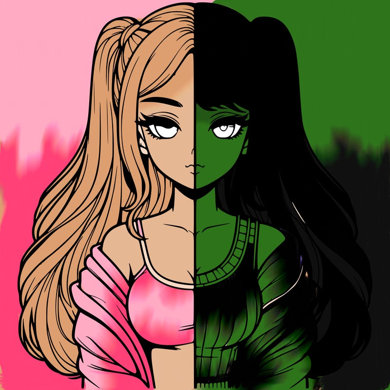 realistic girl split