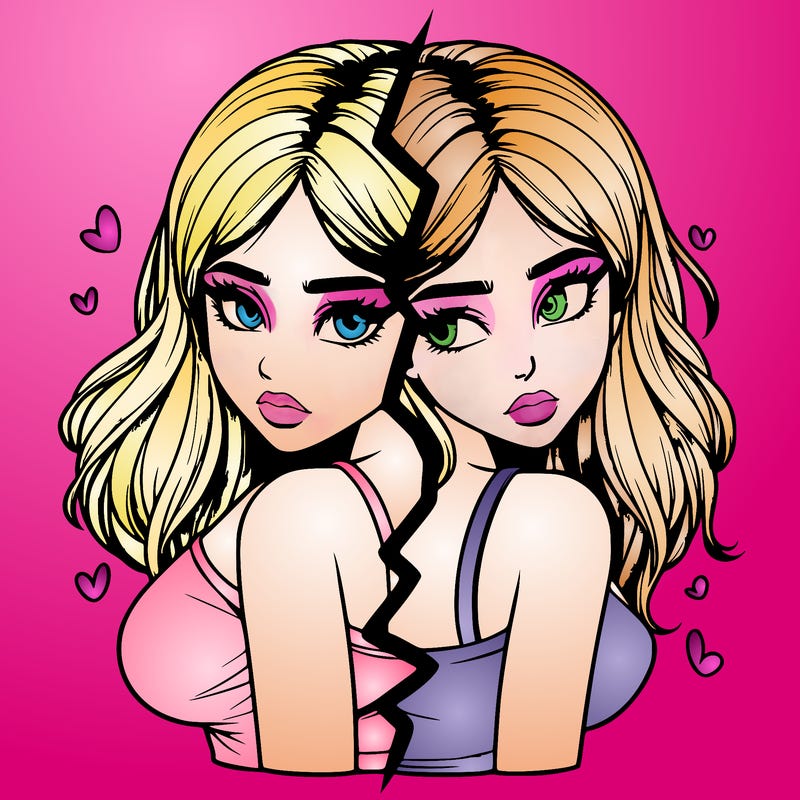 realistic girl split