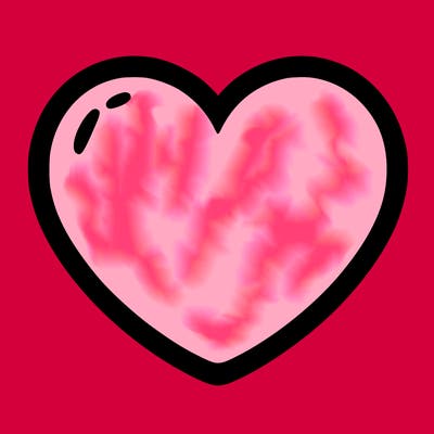 a blank heart