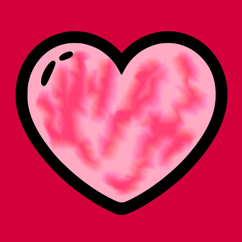 a blank heart