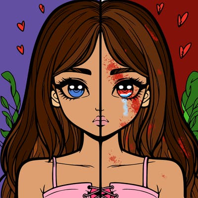 realistic girl split