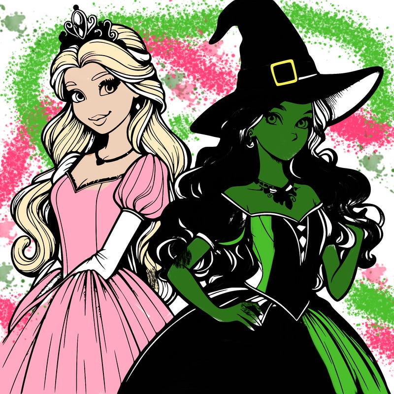 a realistic princess and a witch