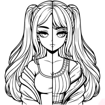 realistic girl split