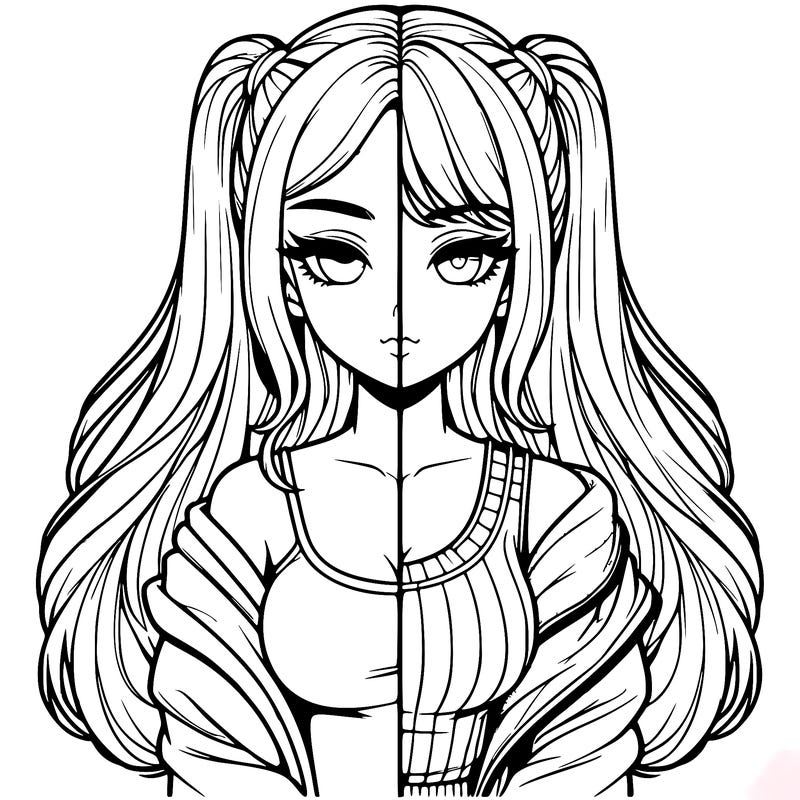 realistic girl split