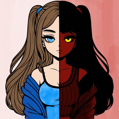 realistic girl split