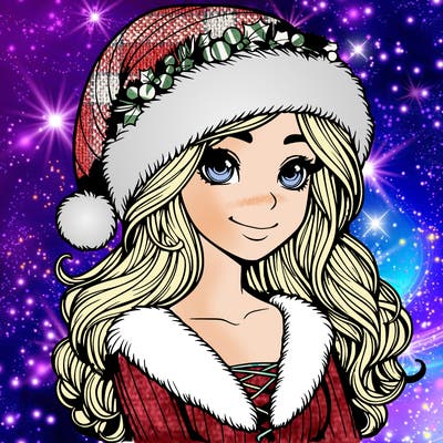 realistic christmas  girl