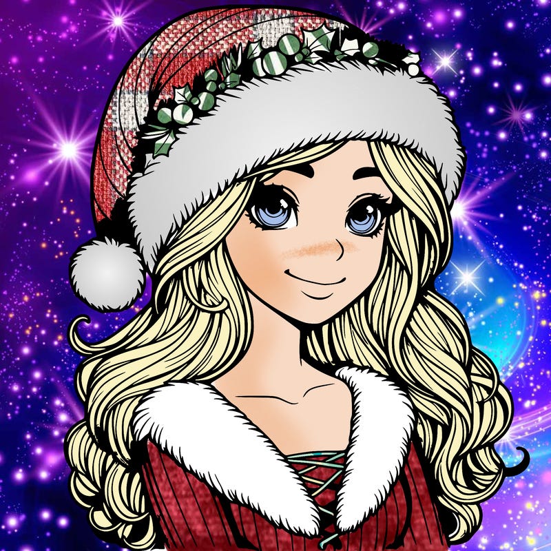 realistic christmas  girl