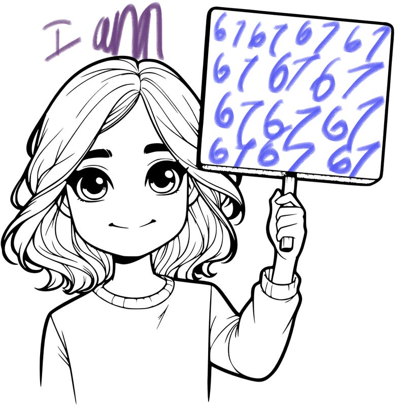 realistic girl holding up a sign