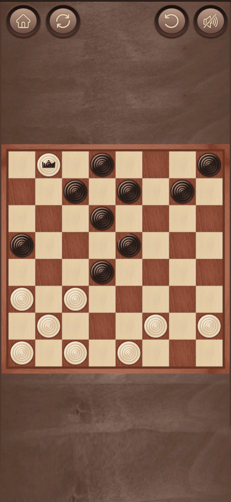 Checkers 2 Players online - Classic checkers board game interface with white and black pieces on a wooden background