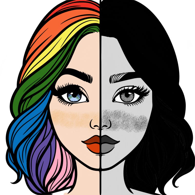 realistic girl split half