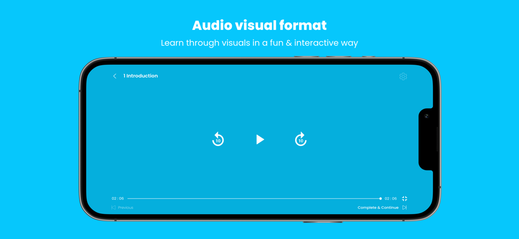 Smartphone showing the video player interface of Dr Najeeb Lectures app in landscape mode with a blue background and media controls