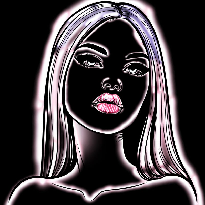 realistic woman with full lips