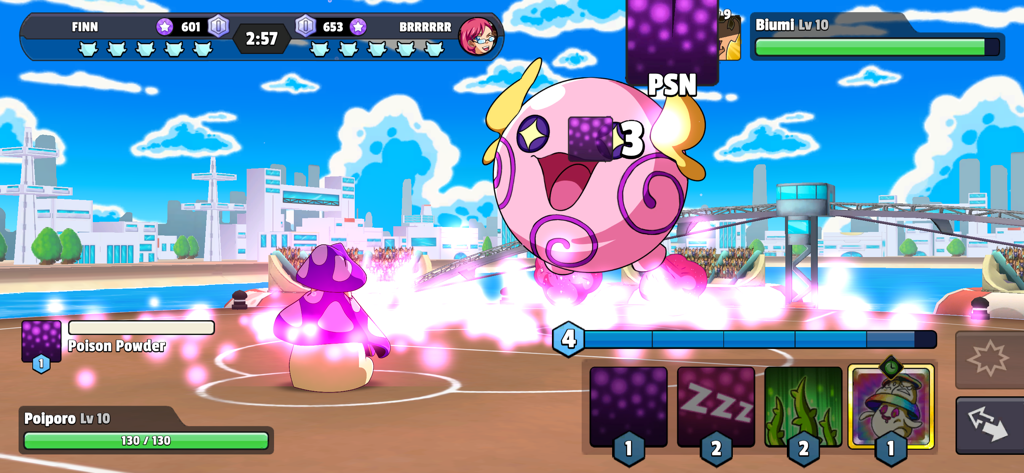 Batalla de monstruos PvP en tiempo real en la arena de Monster Masters EX