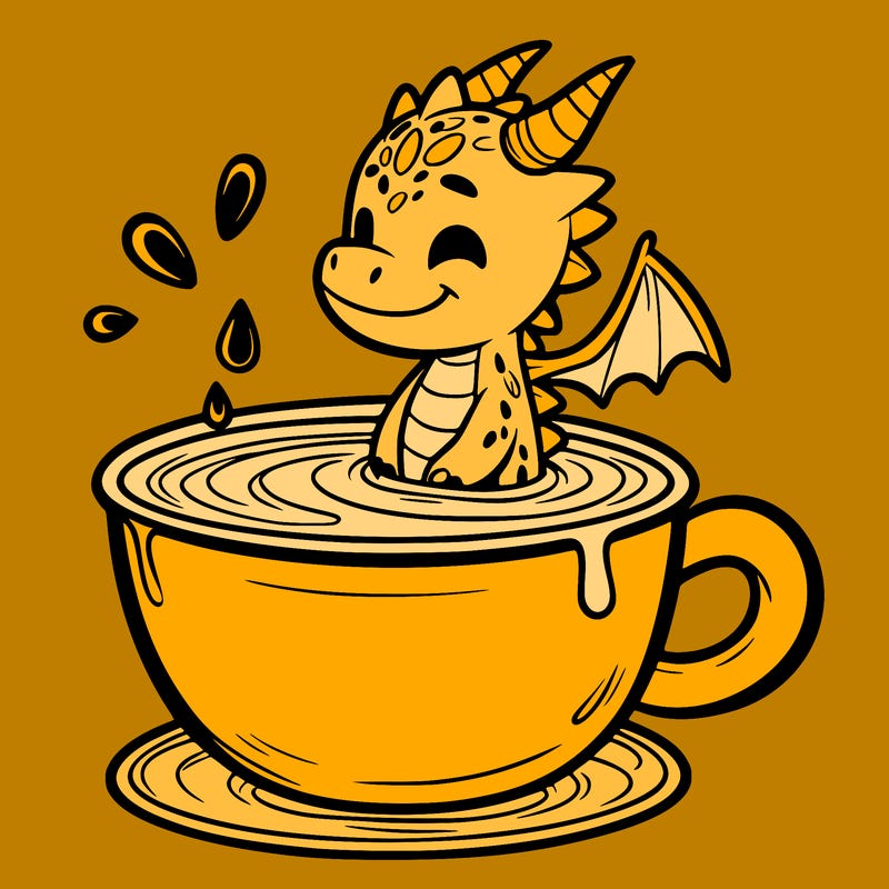 dragon in a cup of water